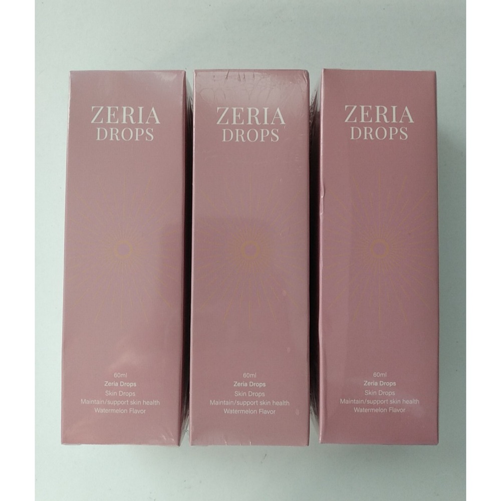 Sunless Tanning Skin Drops Zeria 3 month Supply NEW 60ml each 3 boxes ex 3/22/28